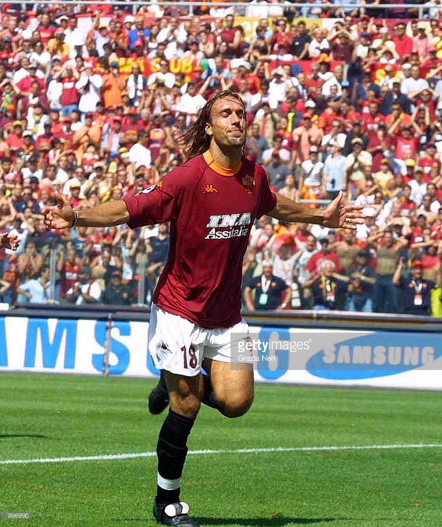 Maglia Storica AS Roma 2000/2001 + BATISTUTA 18