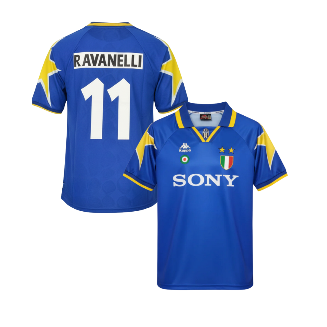 MAGLIA JUVENTUS STORICA TRASFERTA 1995/96 + RAVANELLI 11