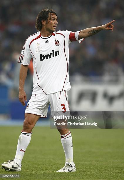 MAGLIA AC MILAN STORICA TRASFERTA FINALE CHAMPIONS LEAGUE 2006-2007 + MALDINI 3