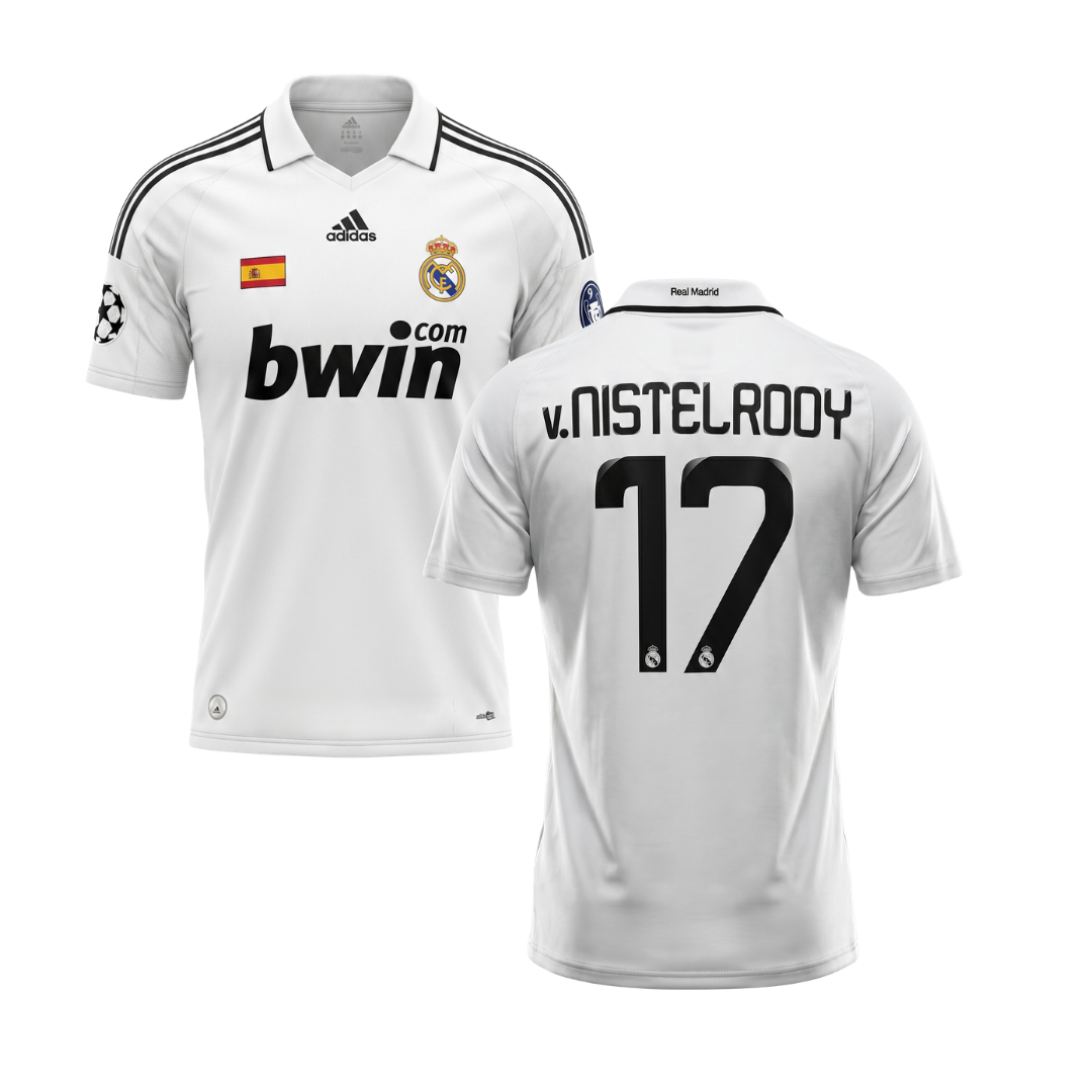 MAGLIA REAL MADRID CASA 2008/09 PERSONALIZZAZIONE NISTELROOY