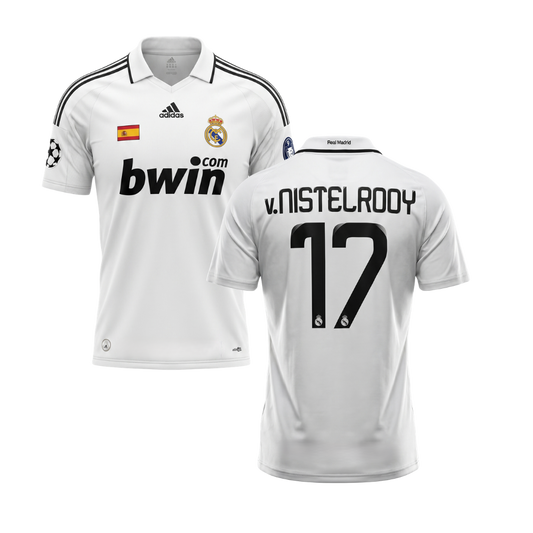 MAGLIA STORICA REAL MADRID 2008/09 PERSONALIZZAZIONE NISTELROOY