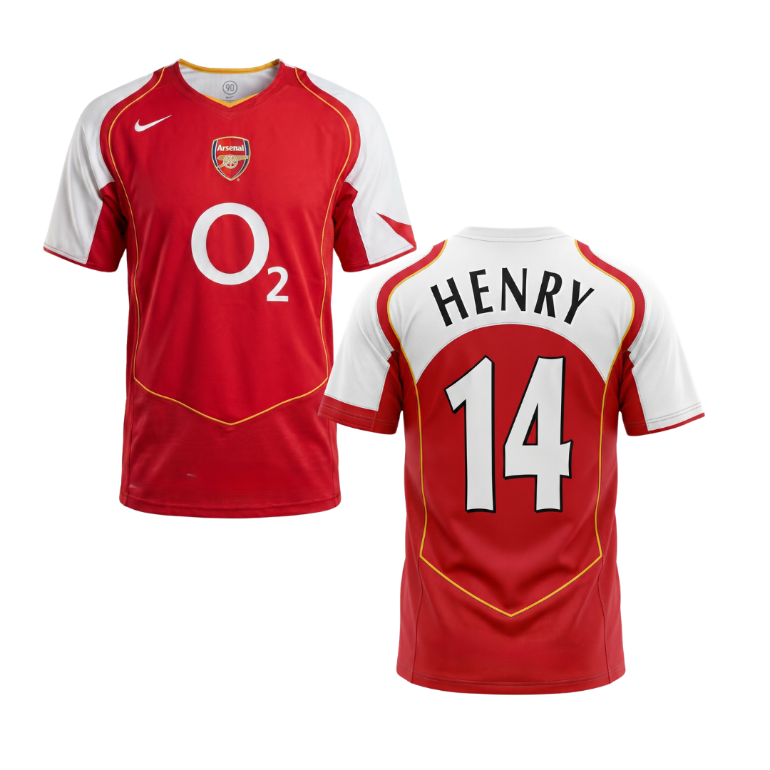 MAGLIA ARSENAL CASA 2004/05 PERSONALIZZAZIONE HENRY 14