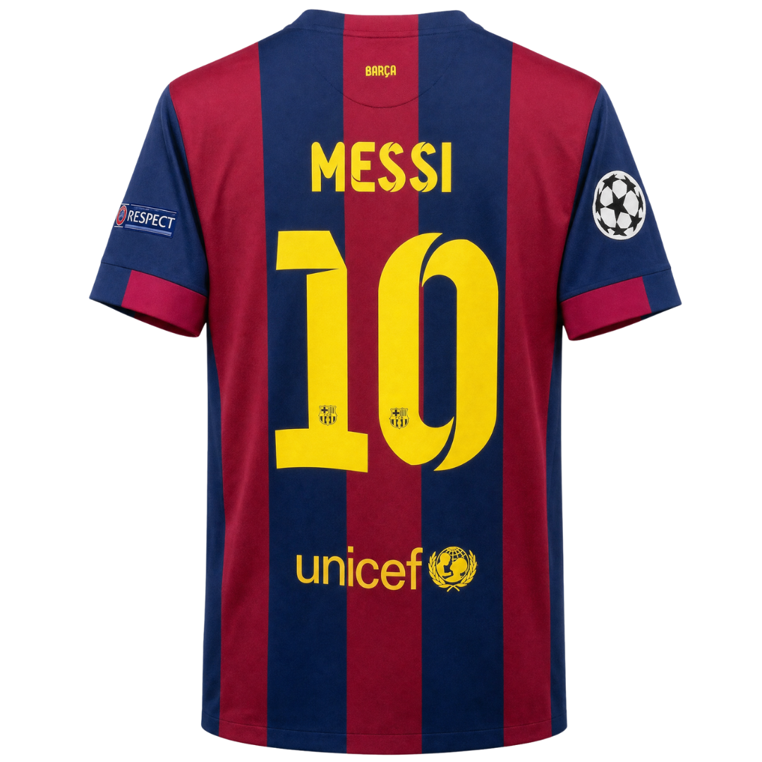 MAGLIA BARCELLONA HOME + 10 MESSI E PATCHES COMPRESE 2015/16