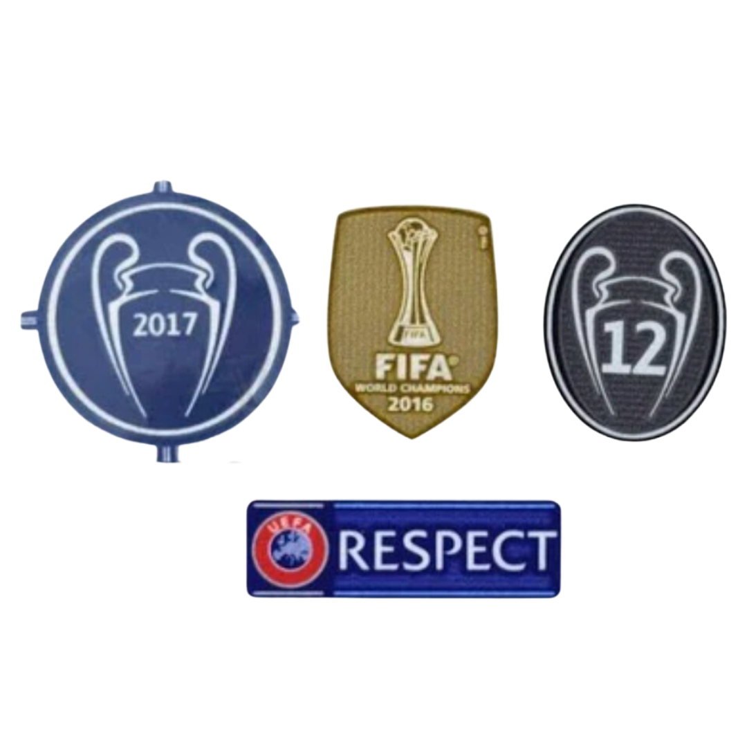 REAL MADRID CHAMPIONS LEAGUE PATCH SET 17/18
