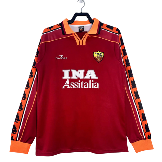 MAGLIA ROMA MANICHE LUNGHE 1998/99 RETRO