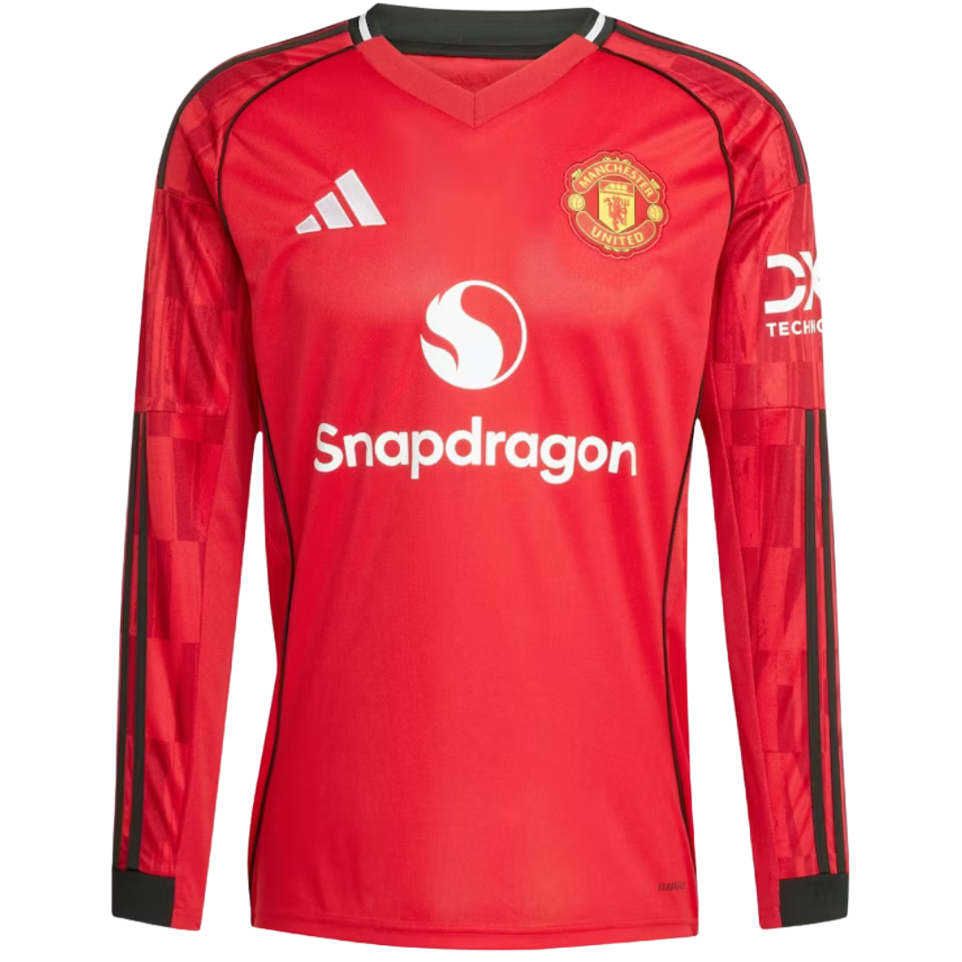 MAGLIA HOME MANCHESTER UNITED MANICHE LUNGHE 2025/26