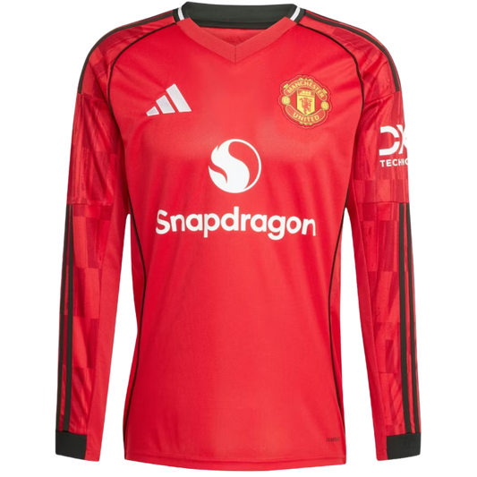 MAGLIA HOME MANCHESTER UNITED MANICHE LUNGHE 2025/26
