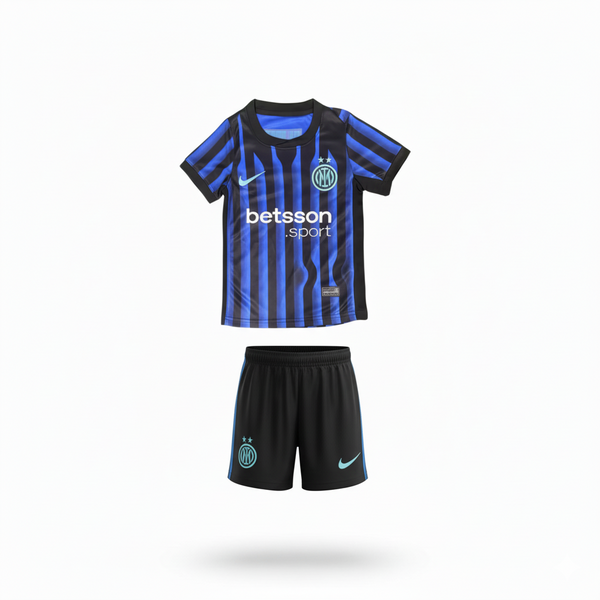 Jako Maglia Da Calcio Inter A Strisce Per Bambini E Ragazzi - Manica Lunga - Tessuto Interlock Traspirante - Colletto A Coste - 5
