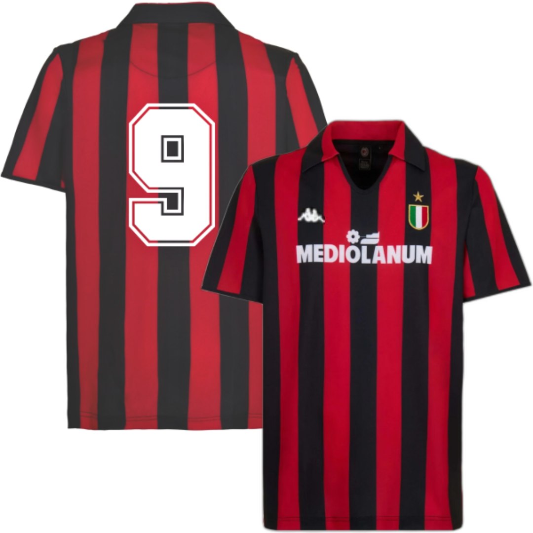 MAGLIA AC MILAN CASA 1988-1989  + VAN BASTEN 9