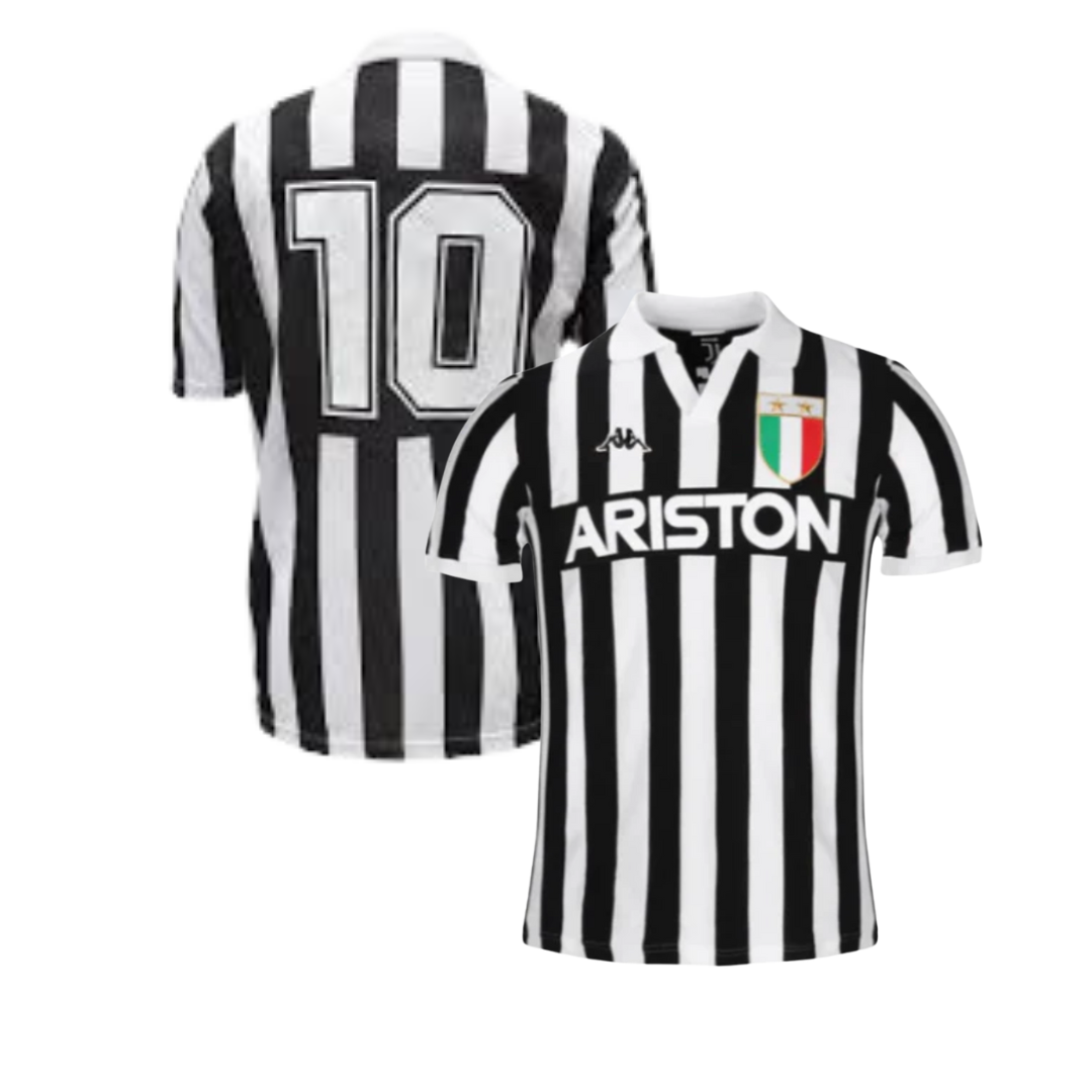 MAGLIA JUVENTUS  STORICA TRASFERTA 1984/85 + PLATINI 10