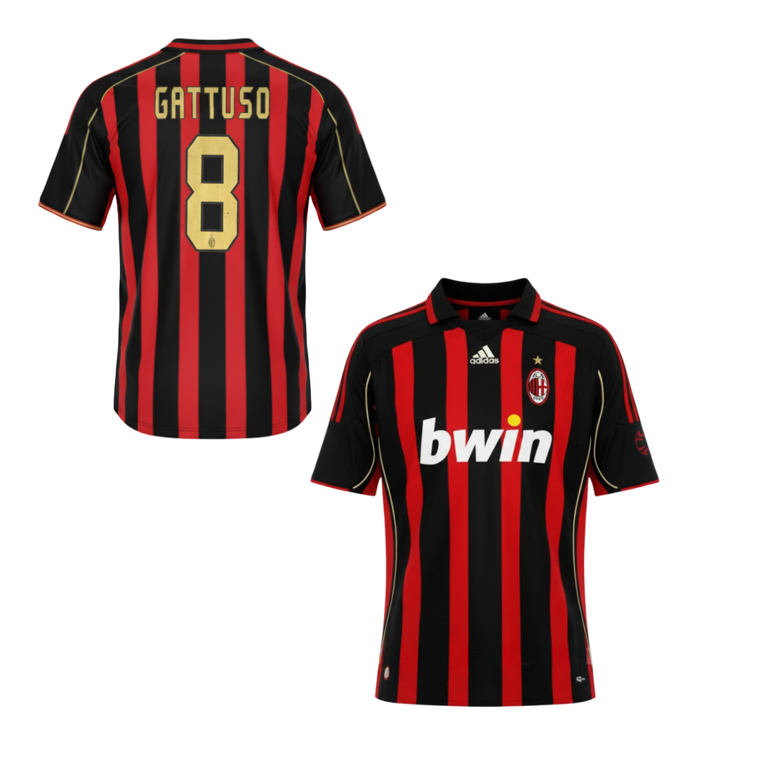 MAGLIA AC MILAN STORICA HOME 2006-2007 + GATTUSO 8