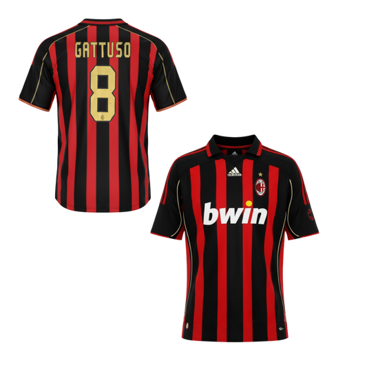 MAGLIA AC MILAN STORICA HOME 2006-2007 + GATTUSO 8
