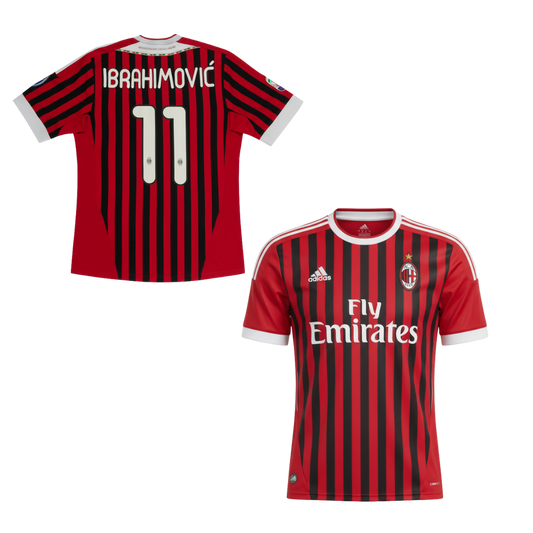 MAGLIA AC MILAN STORICA CASA 2011-2012 + IBRAHIMOVIC 11