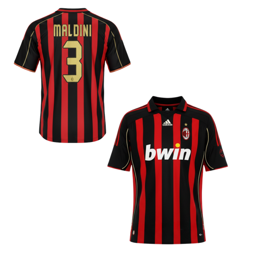 MAGLIA AC MILAN STORICA HOME 2006-2007 + MALDINI 3