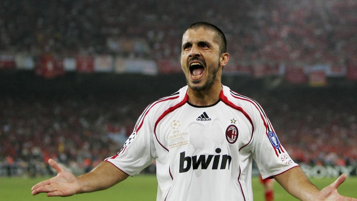 MAGLIA AC MILAN TRASFERTA FINALE CHAMPIONS LEAGUE 2006-2007 + GATTUSO 8