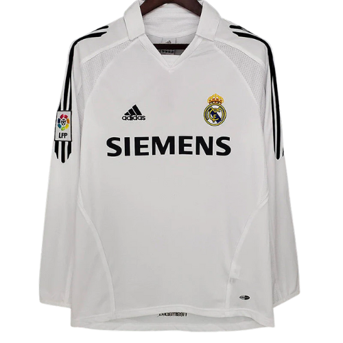 MAGLIA RETRO A MANICHE LUNGHE REAL MADRID HOME 2005