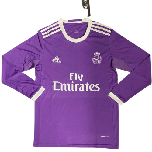 MAGLIA RETRO A MANICHE LUNGHE REAL MADRID TRASFERTA 2016/17