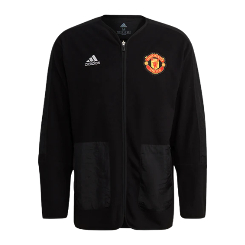 GIACCA A ZIP TOTAL BLACK MANCHESTER UNITED 2021/22