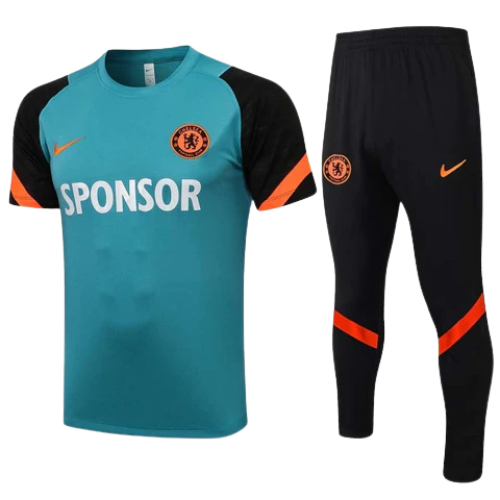 KIT MAGLIA ALLENAMENTO + TUTA NEROARANCIO CHELSEA 2021/22