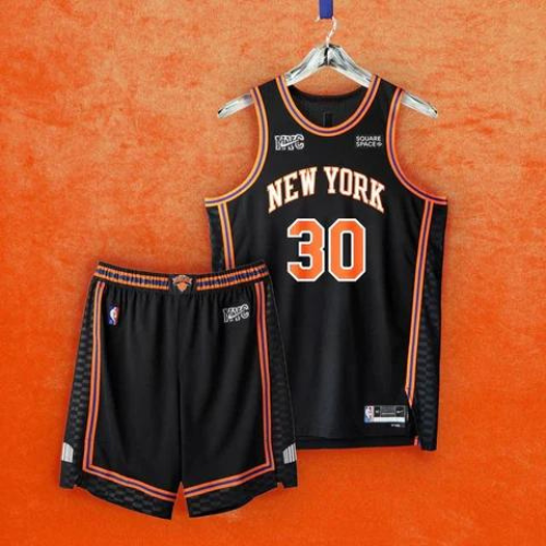 KIT NBA MAGLIA + PANTALONCINI NEW YORK KNICKS NERO CITY EDITION 2021/22