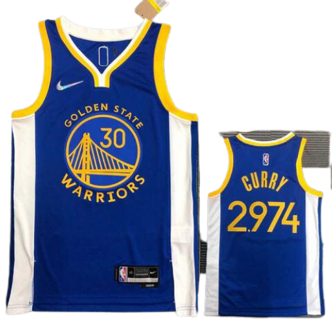 MAGLIA NBA GOLDEN STATE WARRIORS BLU “STEPHEN CURRY SPECIAL EDITION #2974” CITY EDITION 2021/22